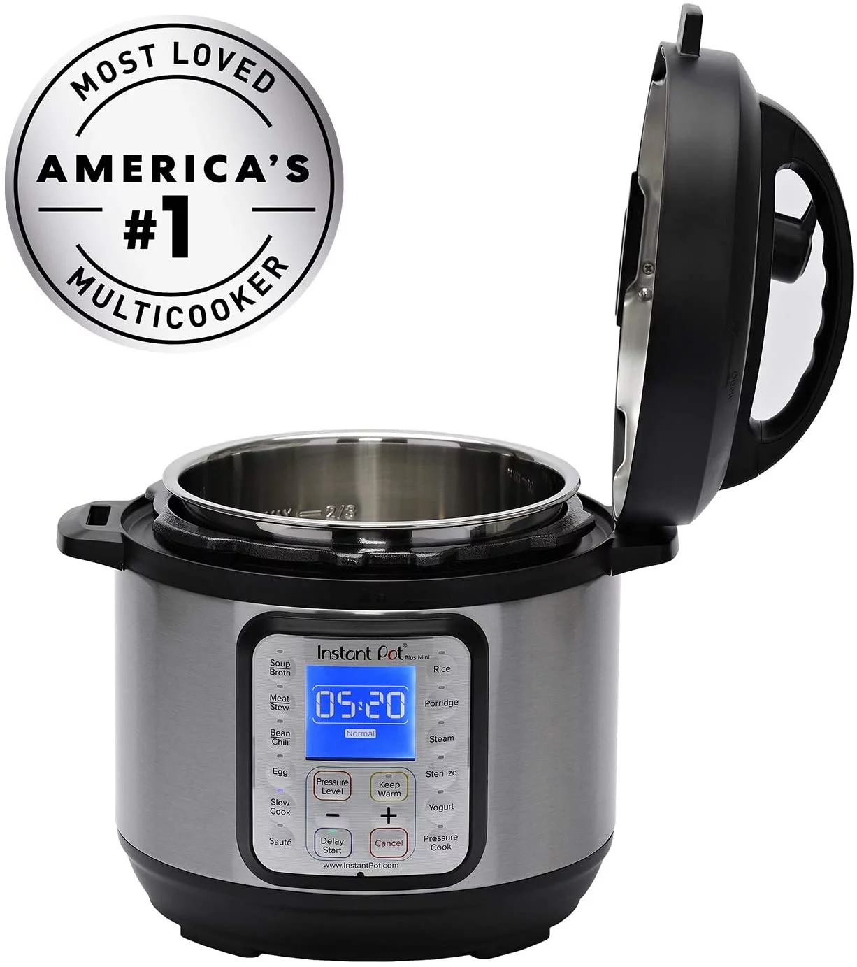Instant Pot Duo Plus Mini 9-in-1 Electric Pressure Cooker, Sterilizer, Slow Cooker, Rice Cooker, Steamer, Sauté, Yogurt Maker, and Warmer, 3 Quart, 13 One-Touch Programs