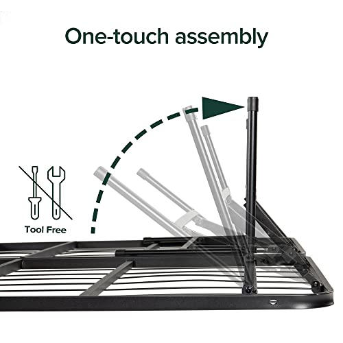 ZINUS Rumi 14in Full Metal Bed Frame, Quick Assembly SmartBase® Mattress Foundation, Heavy Duty Sturdy Steel with No Box Spring Needed, Eco-Friendly Packaging, Black