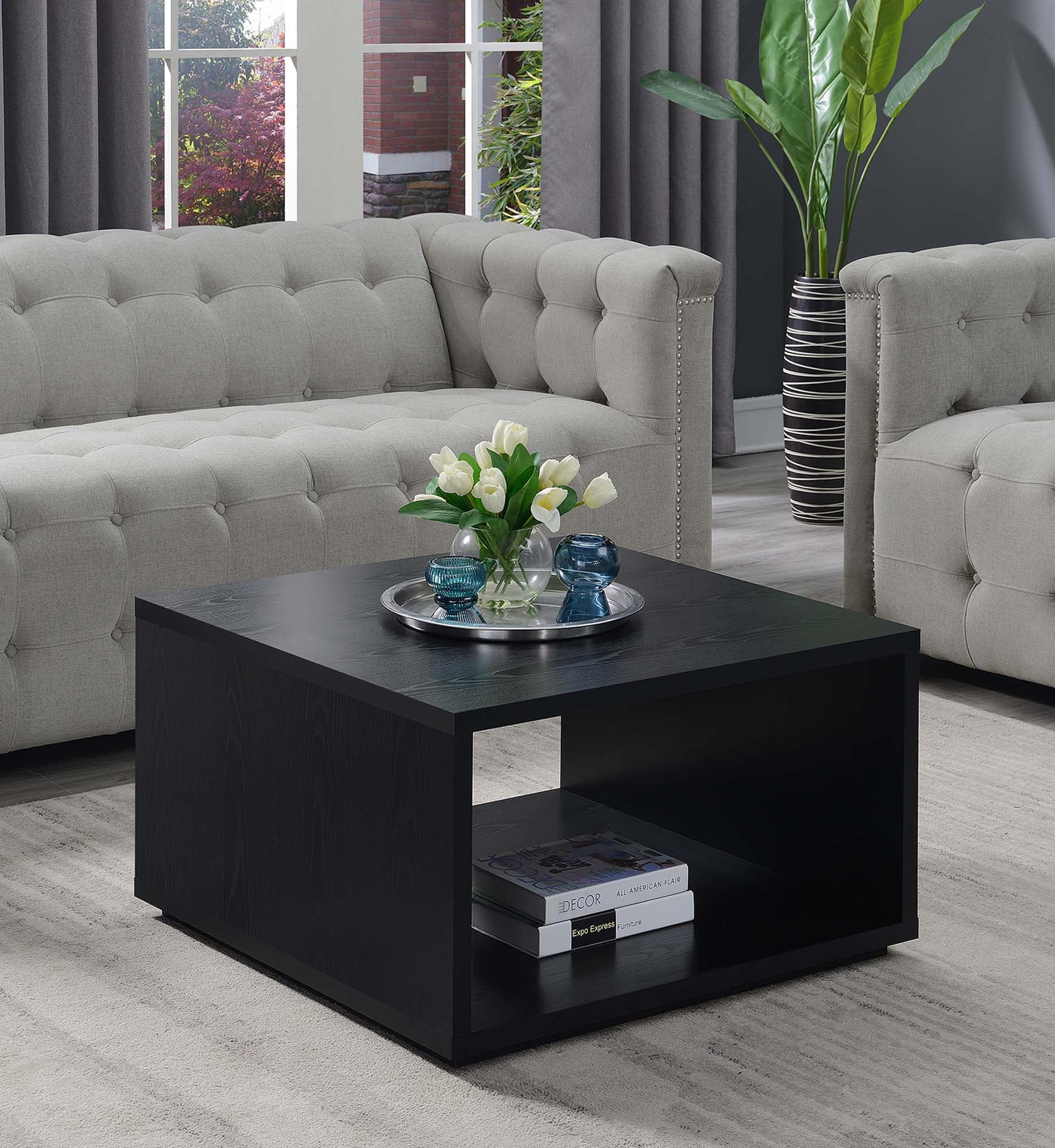 Convenience Concepts Northfield Admiral Square Coffee Table, Black
