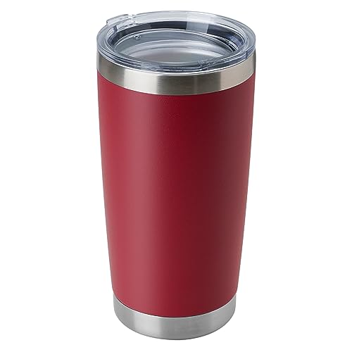 DOMICARE 20oz Stainless Steel Tumbler Bulk with Lid, Double Wall Vacuum Insulated Travel Mug, Powder Coated Coffee Cup, Powder Black, 8 Pack