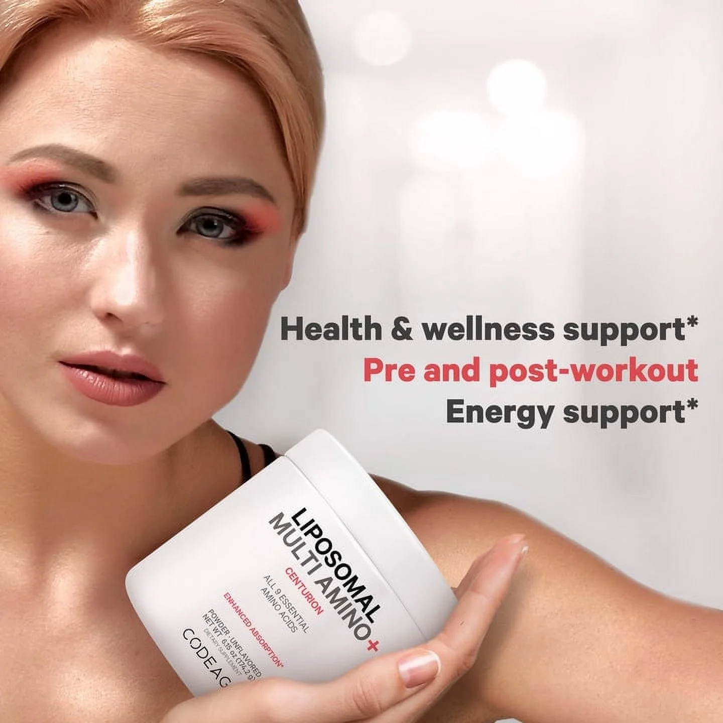 Codeage Multi Amino+ Powder, Liposomal EAA + Branched-Chain Amino Acid Powder Supplement, 6.15 oz