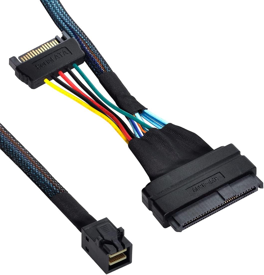 Xiwai PCI-E 3.0 4.0 to SFF-8643 Card Adapter and U.2 U2 SFF-8639 NVME PCIe SSD Cable for Mainboard SSD