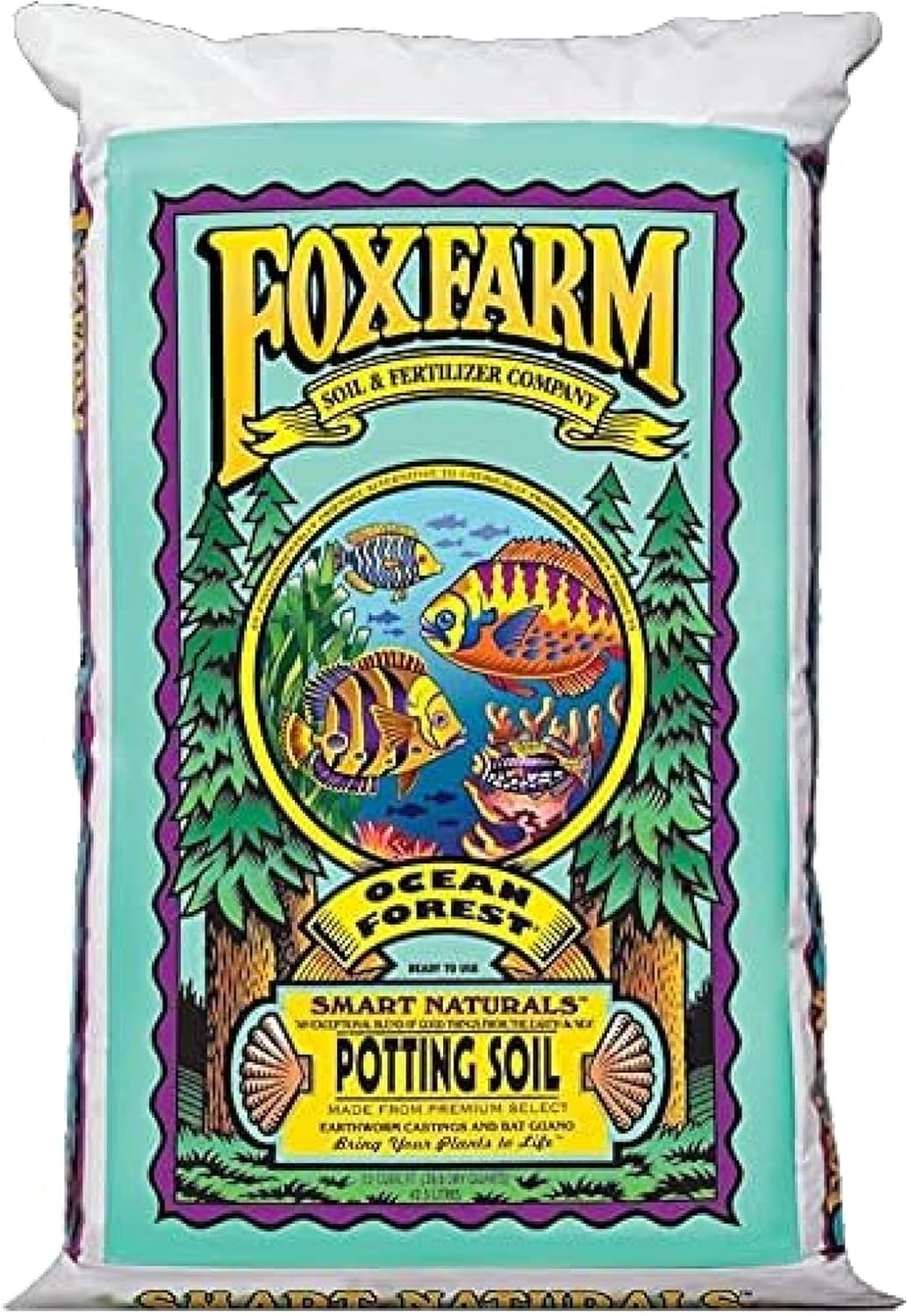 FoxFarm Ocean Forest Potting Soil, 1.5cu ft – Light, Aerated Texture, Designed for All Container Plants – pH Adjusted for Optimal Nutrient Uptake, Effectively Retains Moisture