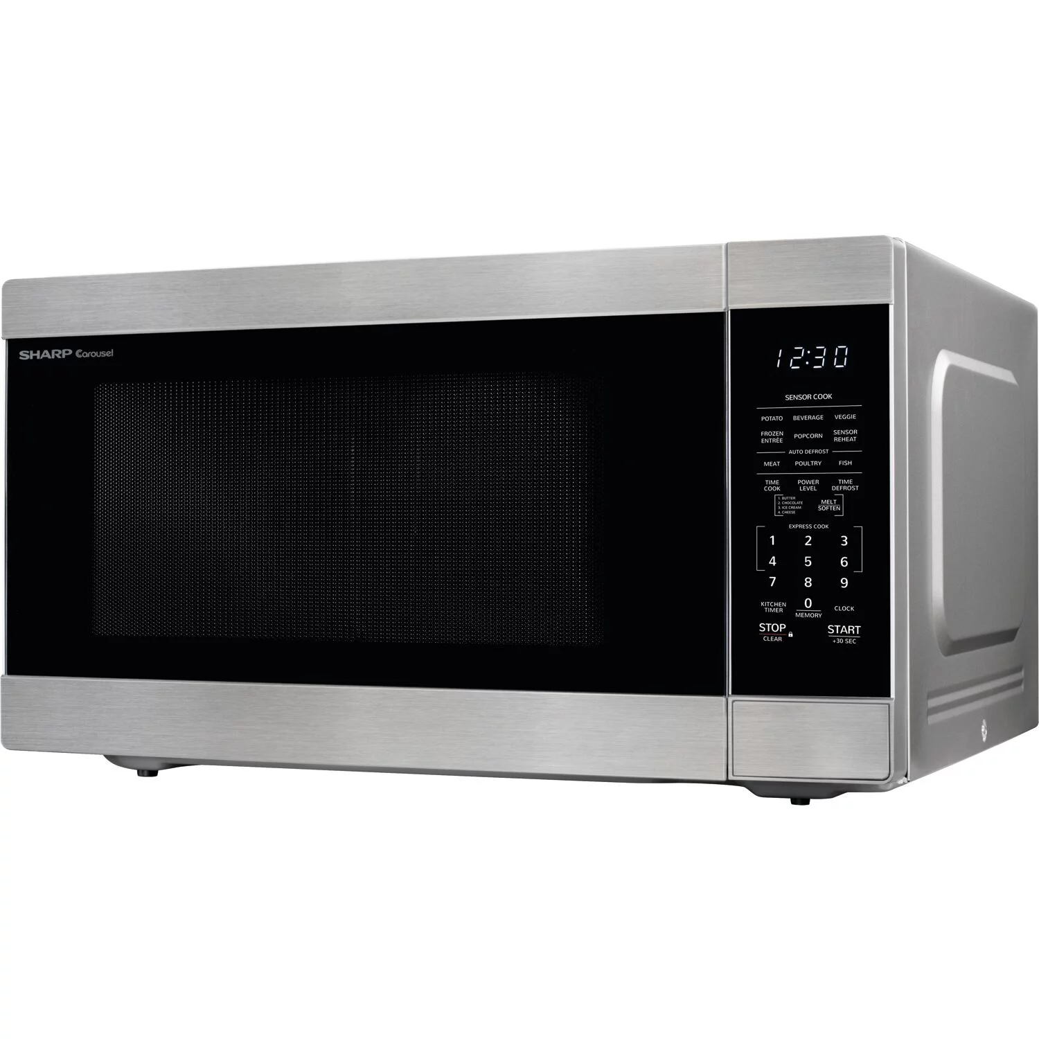 Sharp 2.2-Cu. ft. Countertop Microwave Oven with Inverter Technology in Stainless Steel, New