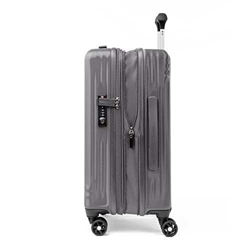 Travelpro Maxlite Air Hardside Expandable Carry on Luggage, 8 Spinner Wheels, Lightweight Hard Shell Polycarbonate Suitcase, Shadow Grey, Carry On 21-Inch