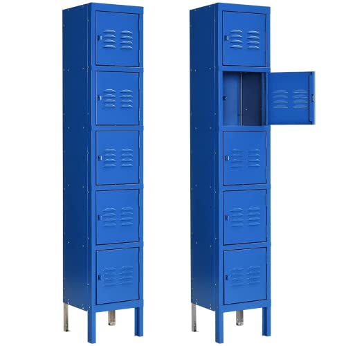 Bonusall Metal Locker for Employees, Office Storage Lockers 3-Tier Steel Lockers for School Gym Locker Compartment Home Office 3 Doors Grey