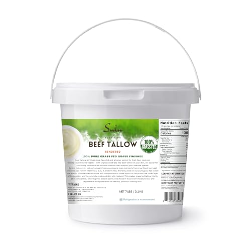 100% Pure Rendered NON GMO Beef Tallow-Food Grade- 7LBS