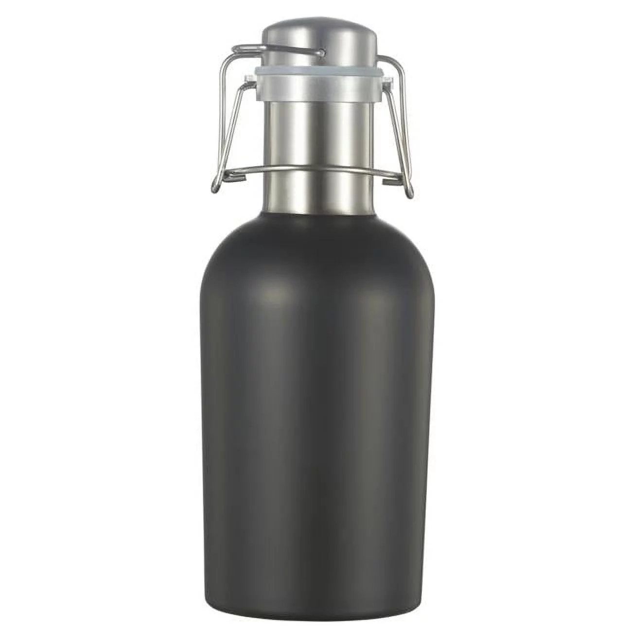 32 oz Beer Growler with Engraving Vacuum Bottle, Black Matte