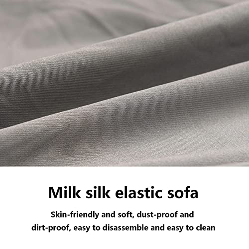 Super Stretch Sectional Couch Covers, L Shape Sofa Covers, 2Pcs Sofa Slipcovers for 3 + 3 Seaters Sectional Chaise Slipcover, Anti-Skid Dustproof Sofa Covers,A,Backrest Cover