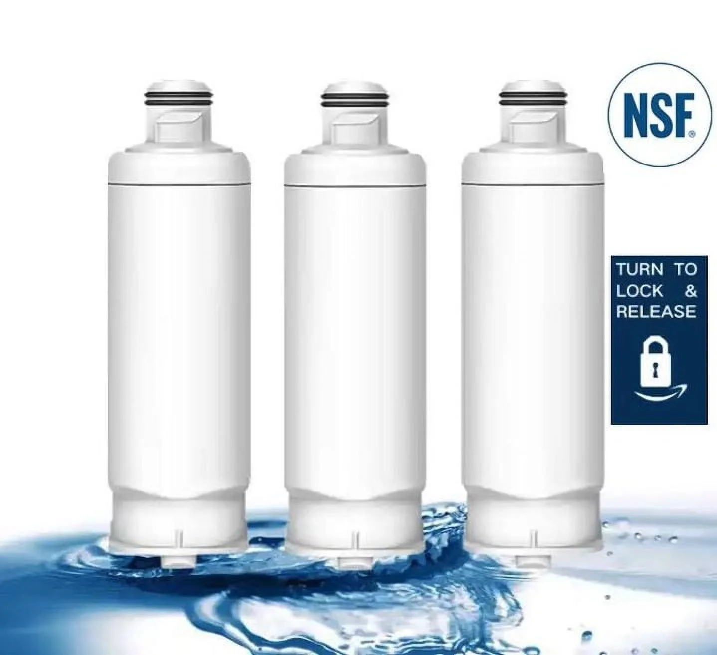 Value Replacement for DA97-17376B, DA97-08006C, HAF-QIN, HAF-QIN/EXP Refrigerator Water Filter-3 PACK