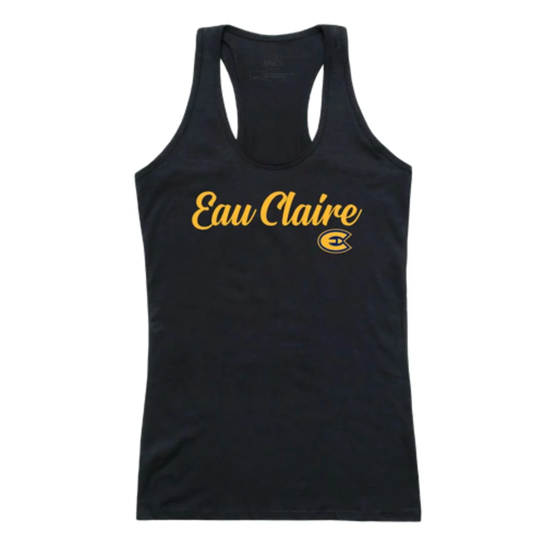 UWEC University of Wisconsin-Eau Claire Blugolds Womens Script Tank Top T-Shirt Black Large