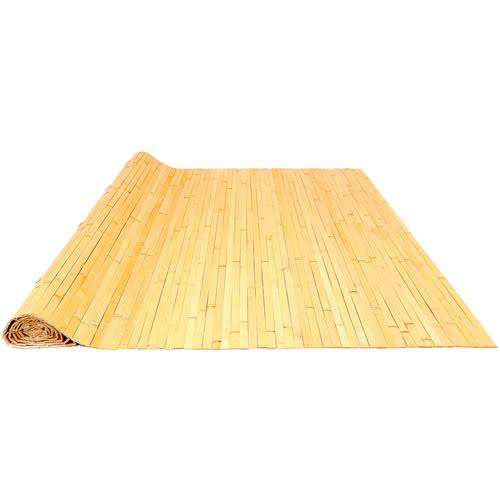 Backyard X-Scapes 48 in. H x 96 in. L Bamboo Wainscoting Wallpaper PANEL, Natural Raw