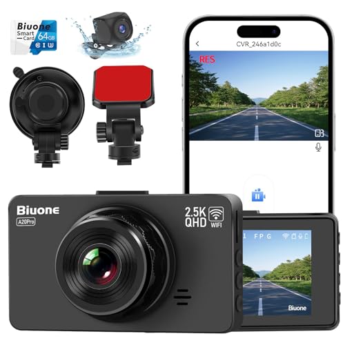 Dash Cam Front and Rear, Dash Camera for Cars with 32G Card Super Night Vision, Car Dash Cam 1080P Dashboard Camera with G-Sensor, Parking Monitor, Loop Recording, Motion Detection Car Camera