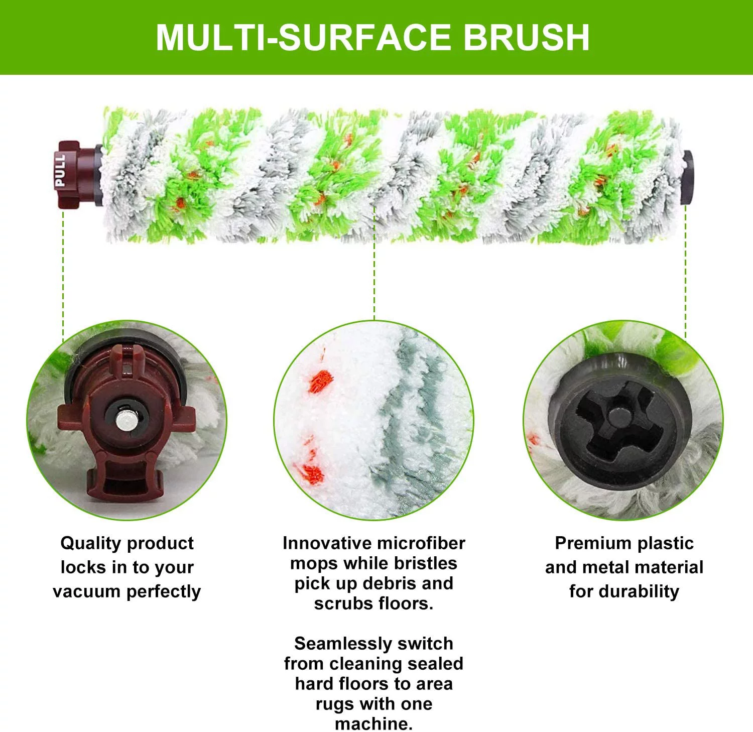 Hometimes Replacement 3 Brush Roll + 3 Filters Kit For BISSELL CrossWave All-in-One Pet Multi-Surface Wet Dry Vacuum 2211W 2328