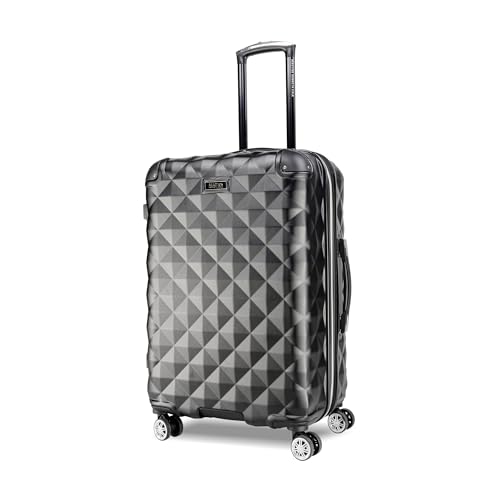 Kenneth Cole REACTION Diamond Tower Collection Lightweight Hardside Expandable 8-Wheel Spinner Travel Luggage, Black, 20-Inch Carry On