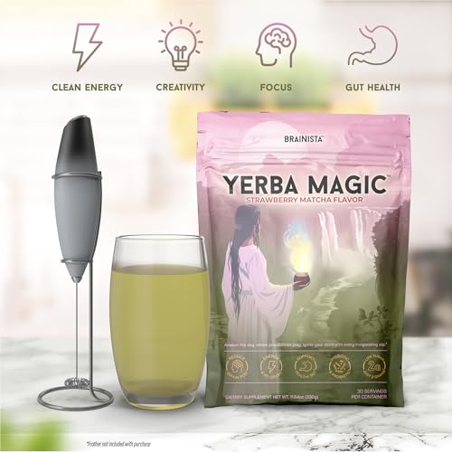 Yerba Mate Instant Tea Powder, 3-in-1 Super Drink - Clean Energy, Brain Fog Buster, and Gut Health Powered by Nootropics, Prebiotics and Probiotics | Yerba Magic Pina Colada 30 Servings