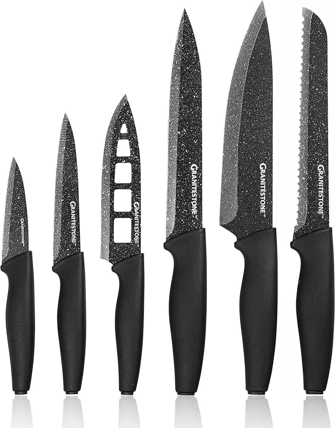 Granitestone Nutriblade Knife Set 6 Piece Knives Set, Dishwasher Safe