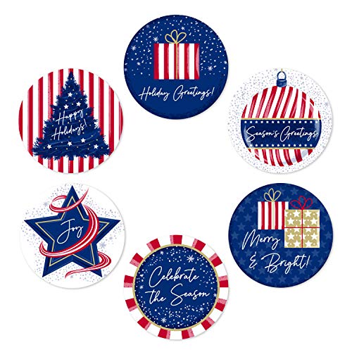 Jolly Santa Stickers / 500 Happy Saint Nick Christmas Label Roll / 1.5