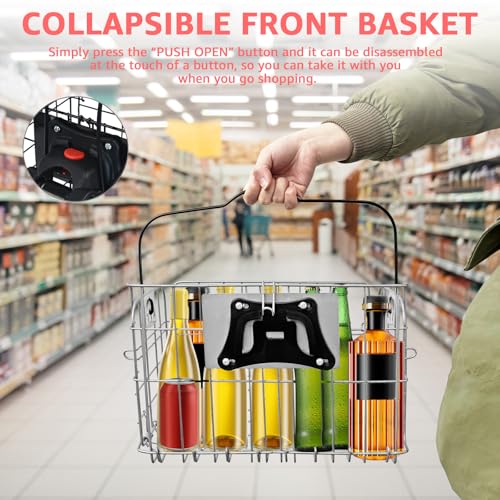 Upgraded Adult Tricycle, 7 Speed Tricycle for Adults with Front & Rear Baskets, 3 Wheel Bikes for Adults, Adult Tricycles for Women Men Seniors, Adult Trike, 26 inch Three Wheel Bikes