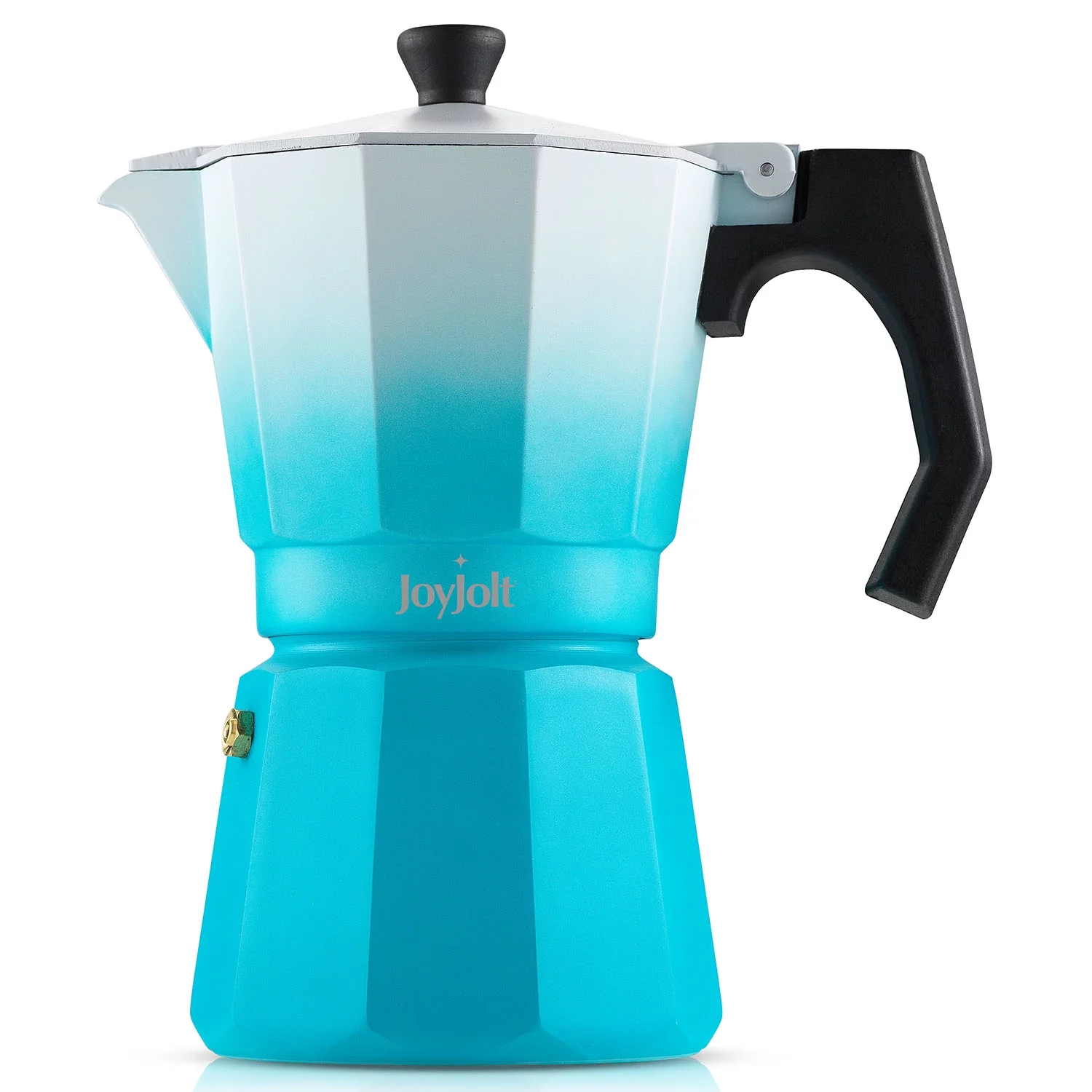 Italian Moka Pot Stovetop Aluminum Espresso Maker [6 Cup]- Ombre Blue