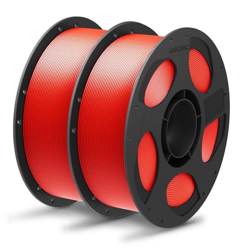 ANYCUBIC PLA+ 3D Printer Filament Bundle, PLA Plus 1.75mm Dimensional Accuracy +/- 0.02mm, Fit Most FDM 3D Printers, 1KG Spool, 2KG Gray+Gray