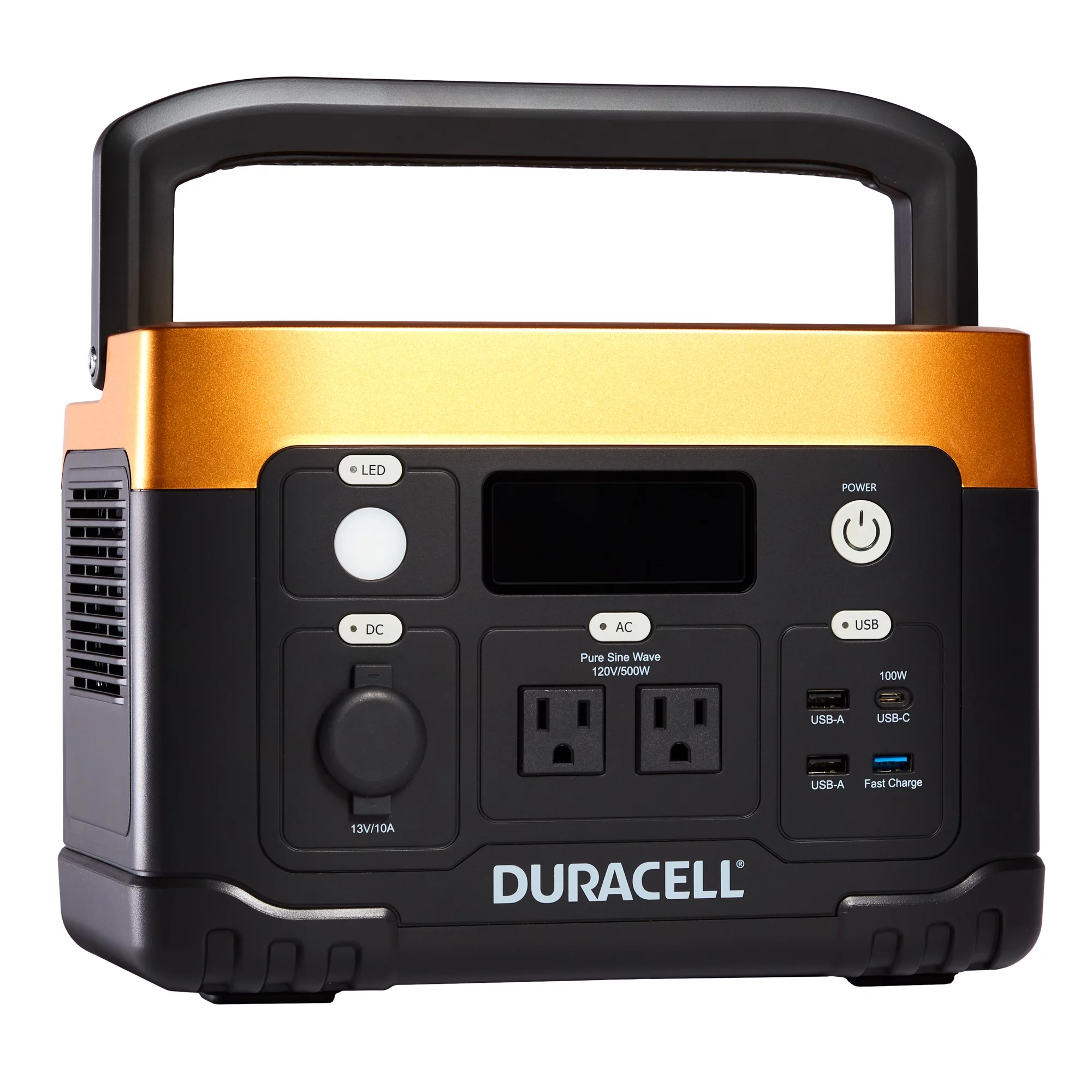 Duracell Portable Power Station 500W (515 Wh/120V) Lithium Battery Backup Portable Solar Generator (Solar Panel Sold Separately) for Power Outages, Home Emergency Kits, Camping, Backyard, and Outdoor
