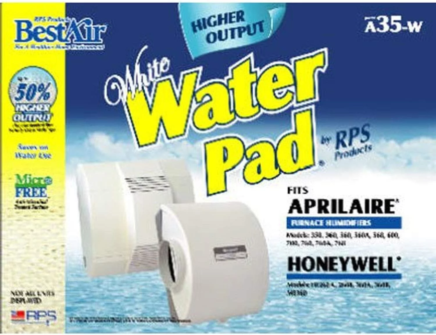 BestAir A35W-PDQ-6 Humidifier Replacement Paper Waterpad Filter, for Aprilaire, American Standard, Bryant, Carrier, Honeywell, Lennox & Totaline Models, 13.2