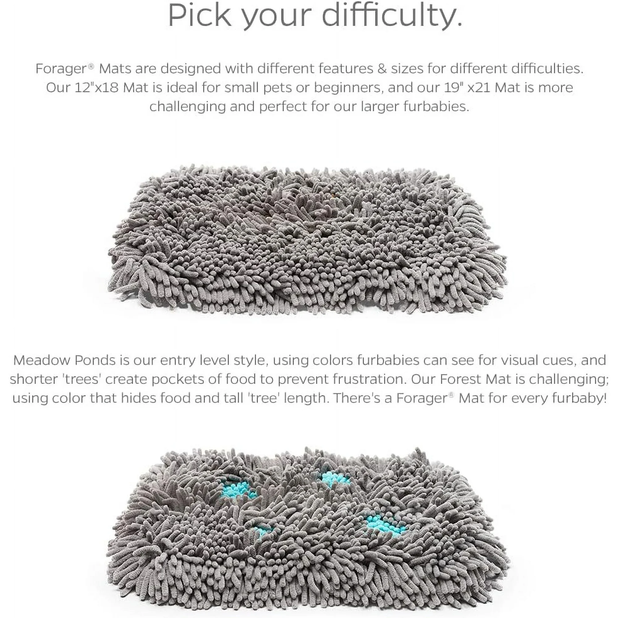 Forager Mats & Slow Feeder Dog Bowl - Snuffle Mat with SoftSnout & Non-Slip Backing (Forest 19")