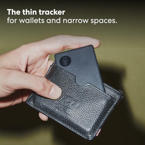 Tile Slim 1-Pack. Thin Bluetooth Tracker, Wallet Finder and Item Locator for Wallet, Luggage Tags and More; Up to 250 ft. Range. Water-Resistant. Phone Finder. iOS and Android Compatible.