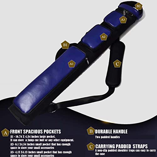 Champion 2X4,3x6 Nylon/Leatherette Billiard Pool Cue Stick Hard Carrying Case 4S2B, 6S3B