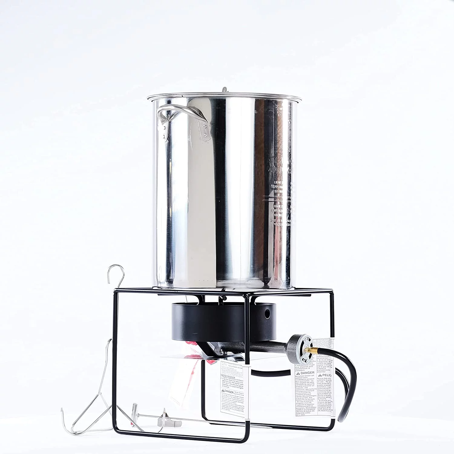 12 in. Welded Square Turkey Fryer Package with Stainless Steel Turkey Pot