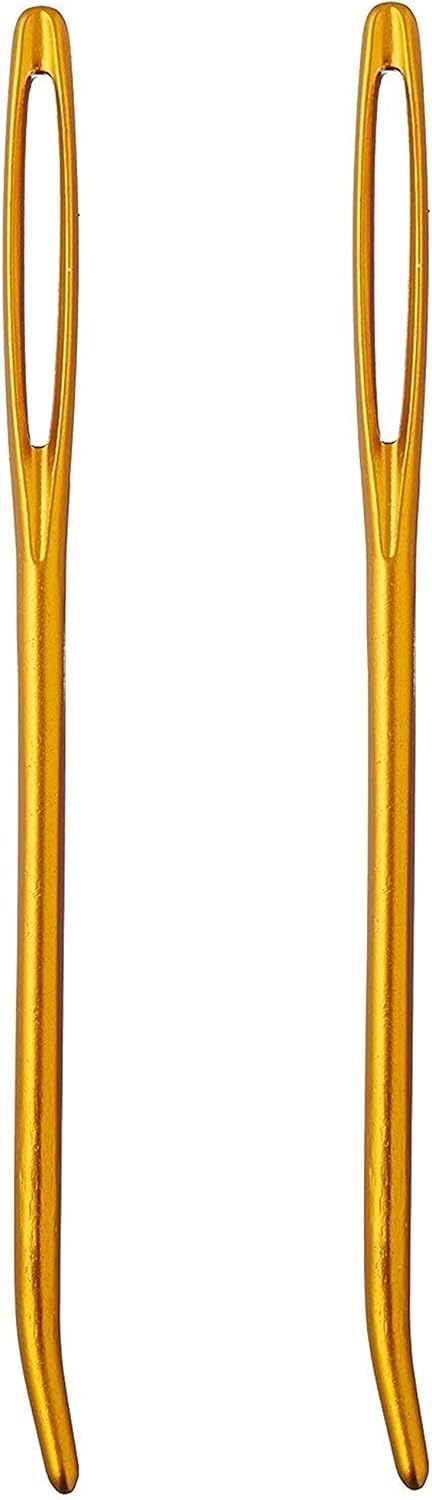 Weaving Thread with Weaving Needles Bundle - Cotton Thread Rug Yarn - Lap Loom warp Thread - Cricket Loom Weaving Shuttle - Hilo para tejer a Crochet - Heather Brown Thread (Yarn and Needles).