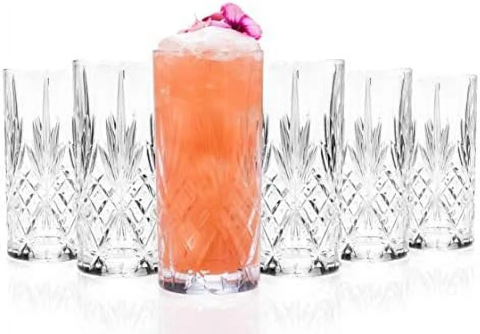 25766020006 Melodia Crystal Hi- Cocktail Water Glass, 23 X 15.5 X 15.5 Cm, Clear