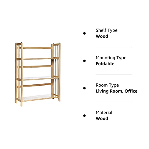 Casual Home 3 Shelf Folding Bookcase, 27.5