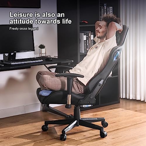 GTRACING Gaming Chair with Speakers Bluetooth Music Video Game Chair Audio Ergonomic Design Heavy Duty Office Computer Desk Chair (Black)