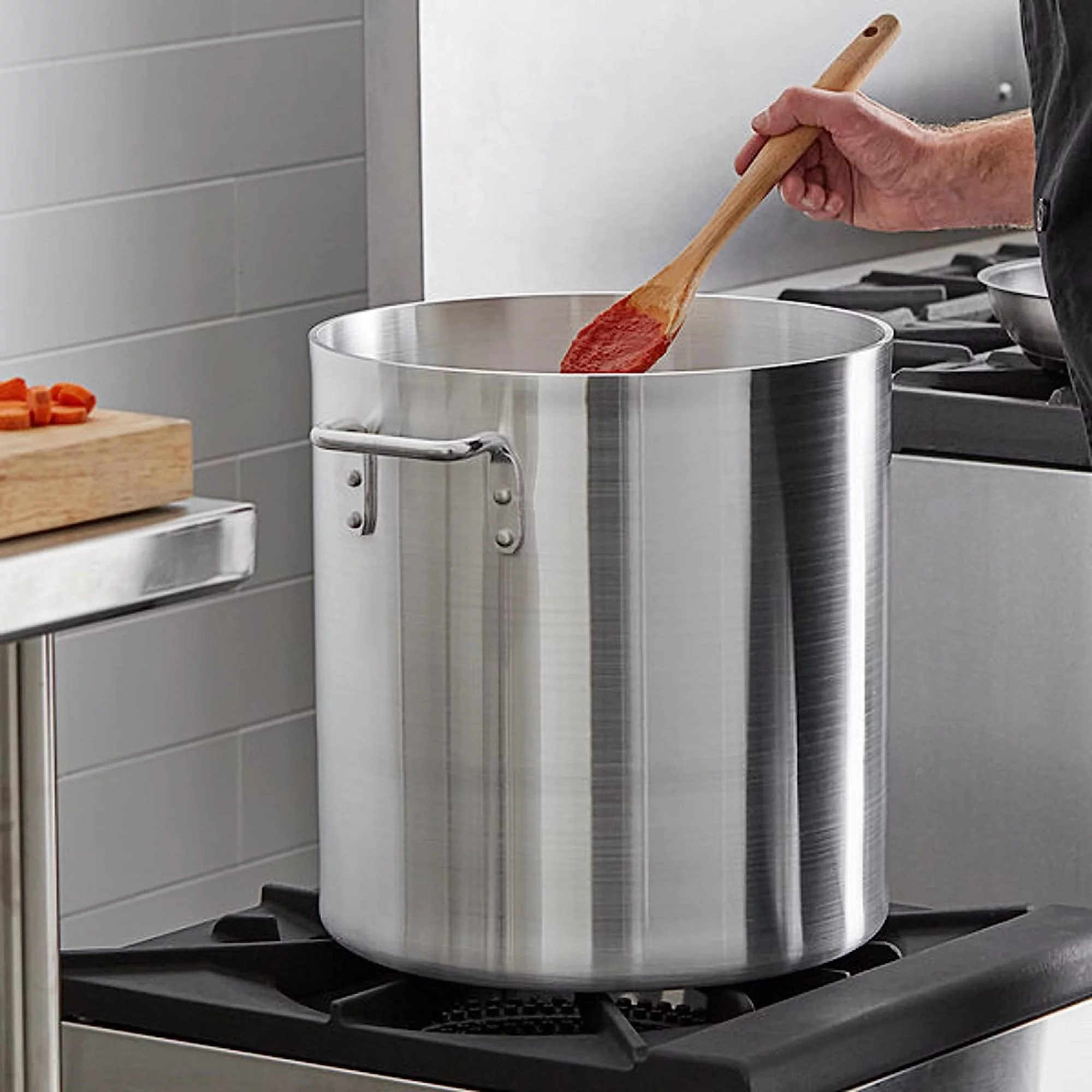 Truecraftware – 50 qt. Heavy-Duty Aluminum Stock Pot - Multipurpose Pot for Pasta Soup Pot Large Stockpot Stew Pot Simmering Pot