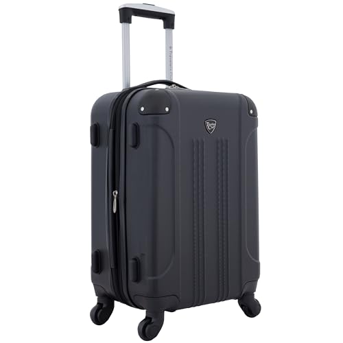Travelers Club Chicago Hardside Expandable Spinner Luggage, Teal, 20