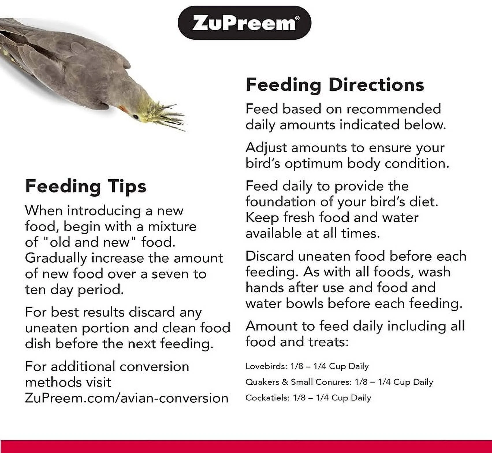 ZuPreem Smart Selects Bird Food for Medium Birds [Bird Cockatiel Food, Bird Conure Food, Bird Supplies] 7.5 lb (3 x 2.5 lb)