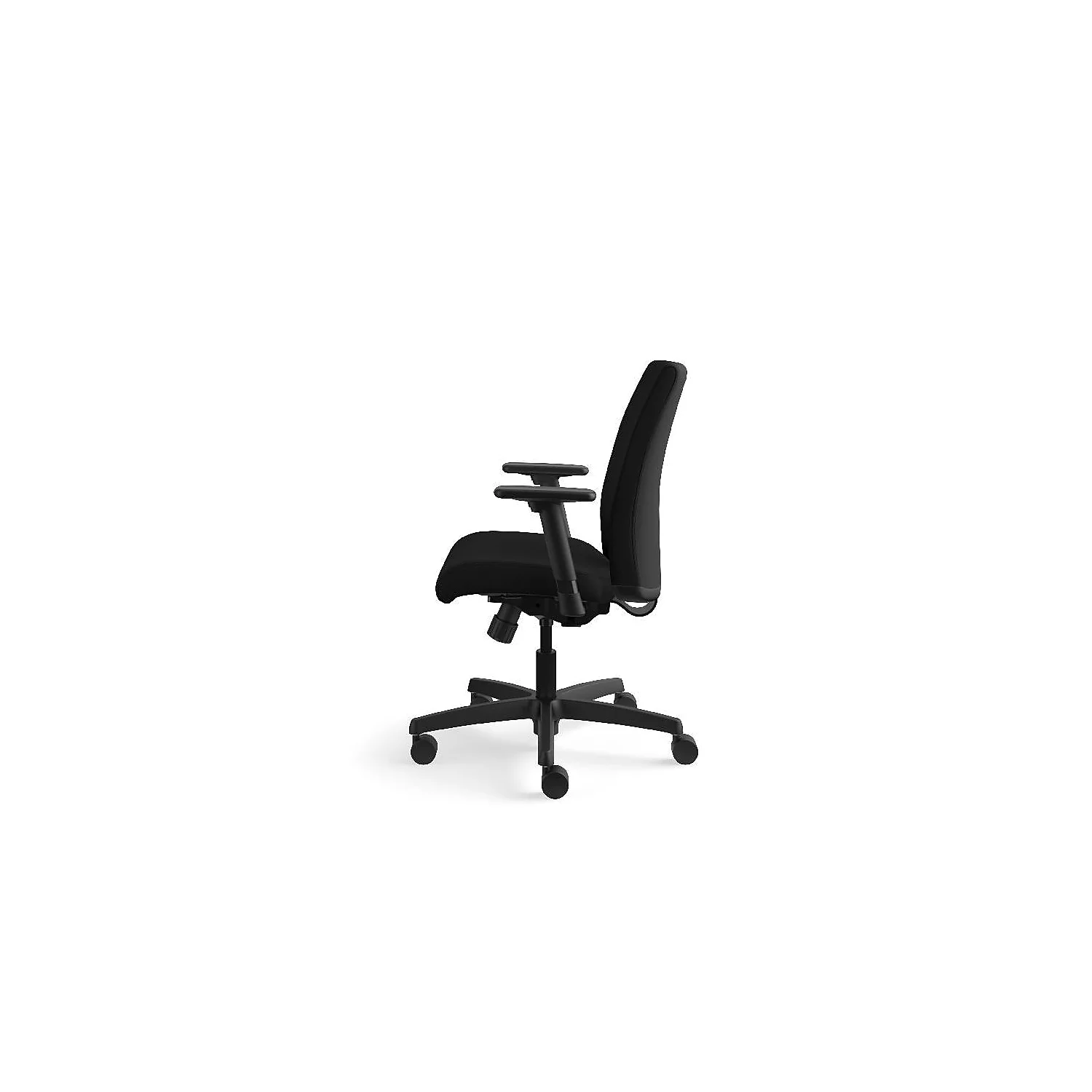HON Ignition Series Low-Back Task Chair, Black Fabric Upholstery