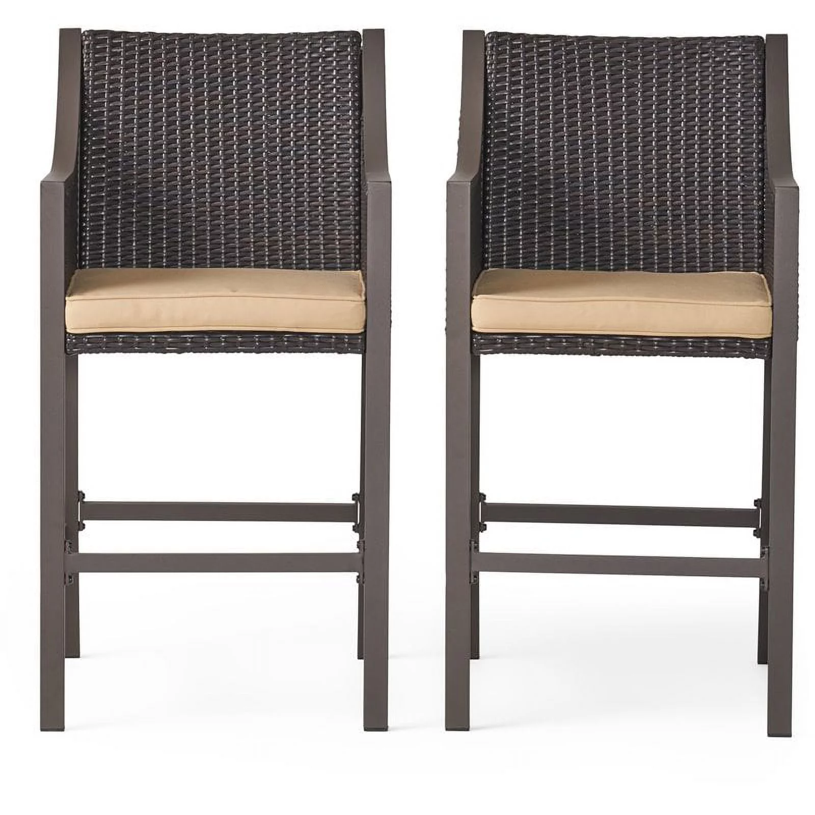 Noble House Riga Bar Stool (Set of 2) Multi Brown