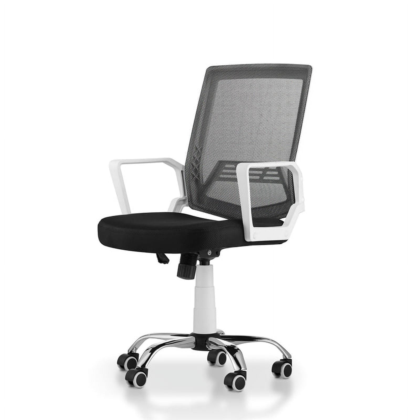 Furniture of America Zeneth Metal Ergonomic Office Chair in Black and White