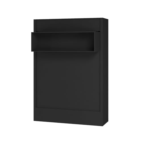 Oakland Living Easy-Lift Full Murphy Wall Bed in White with Shelf