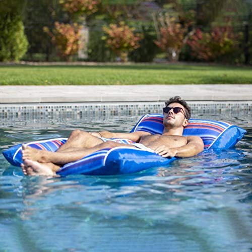 Big Joe Kona Hammock No Inflation Needed Pool Lounger with Headrest, Quick Draining Fabric, 4 feet Big
