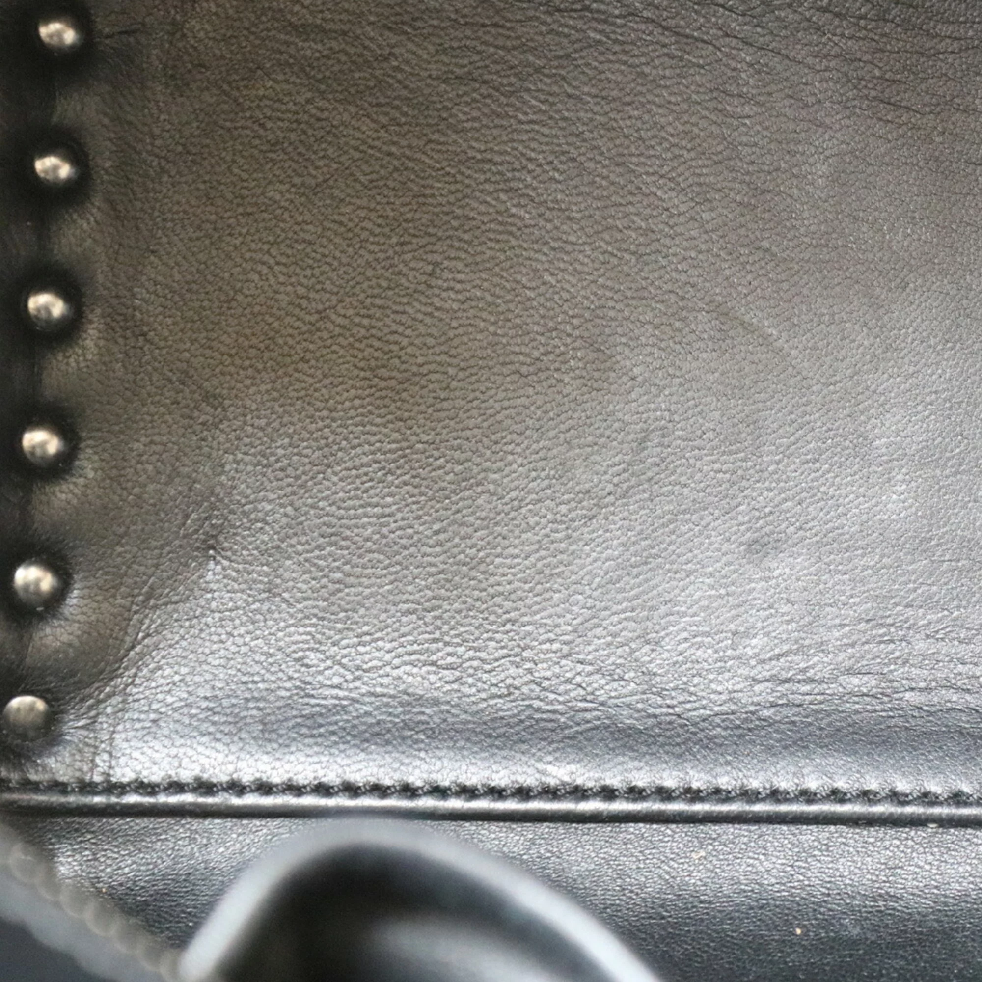 Pre-Owned VALENTINO Shoulder Bag Handbag Black Women's Leather (Good)