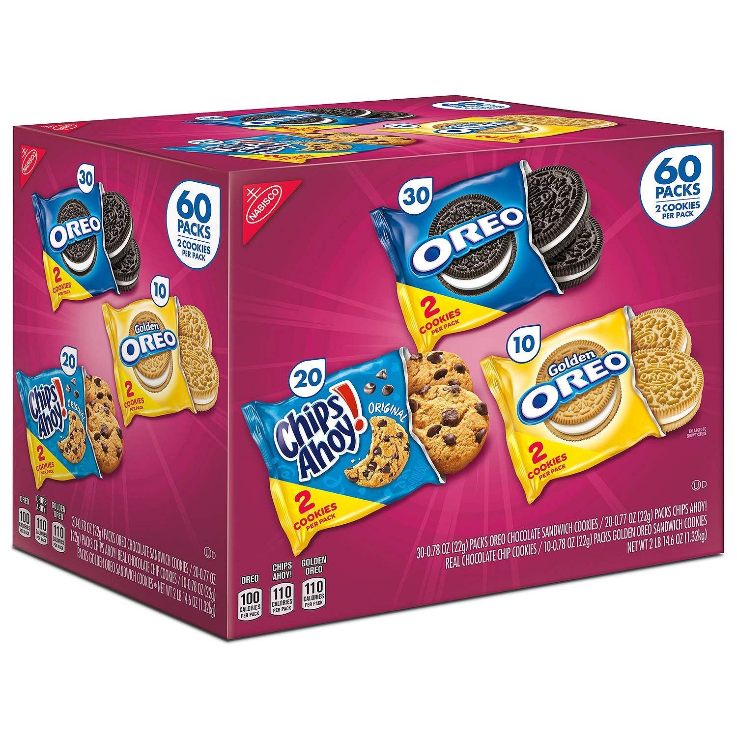 Product of Nabisco Cookie Variety Pack (60 pk.) - [Bulk Savings], 4 Pack