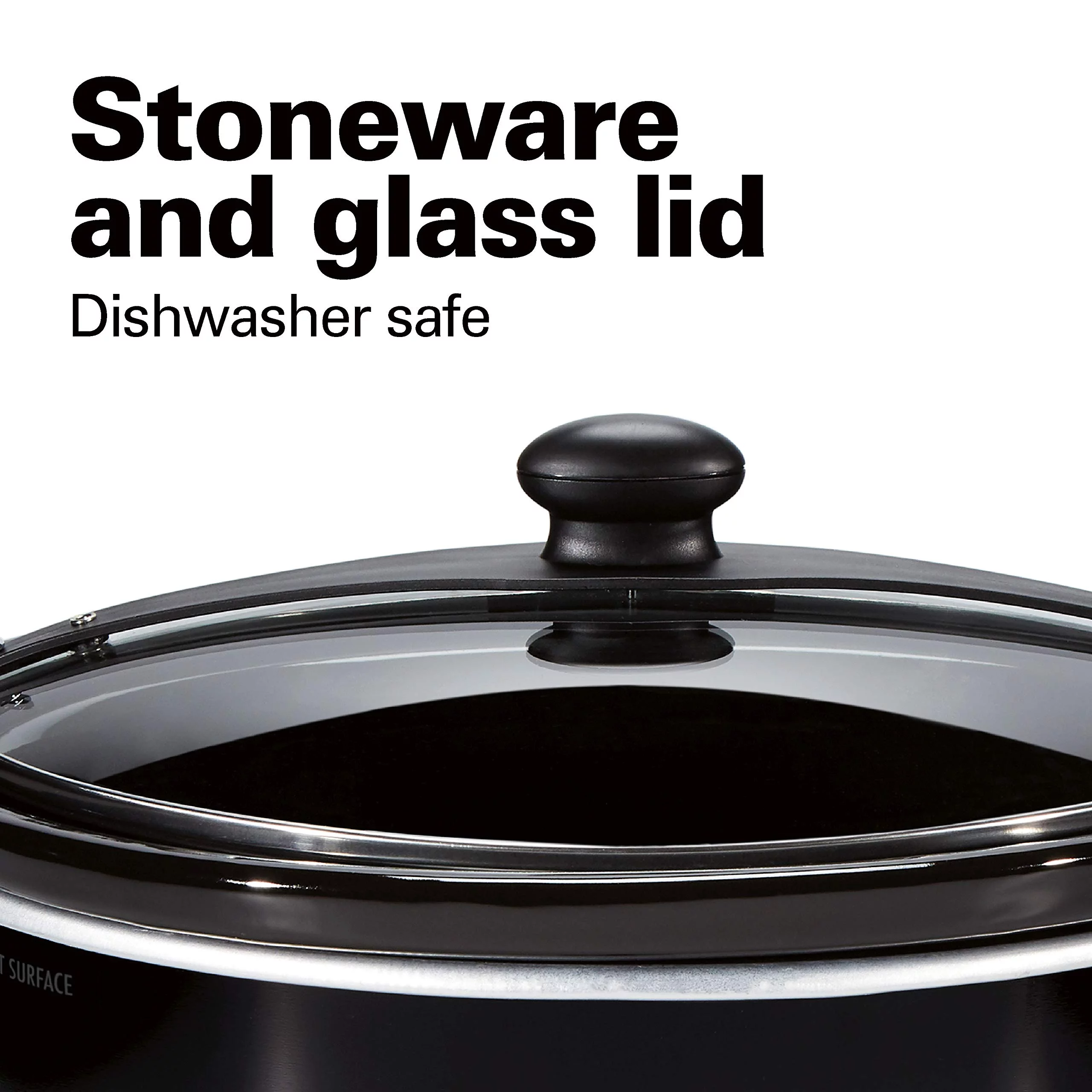 Hamilton Beach Slow Cooker, Extra Large 10 Quart, Stay or Go Portable With Lid Lock, Dishwasher Safe Crock, Black (33195)