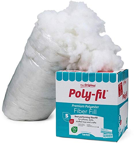 Fairfield The Original Poly-Fil, Premium Polyester Fiber Fill, Soft Pillow Filler, Stuffing for Stuffed Animals, Toys, Cloud Decorations, and More, Machine-Washable, 20-ounce Bag