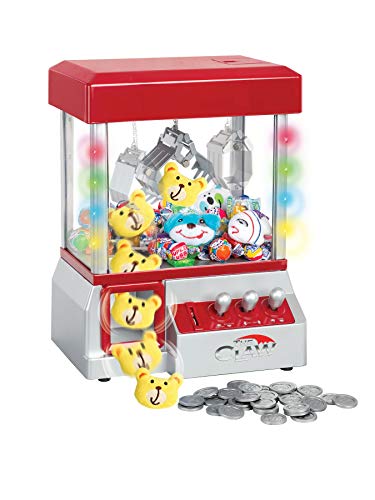 The Claw Toy Grabber Machine with Flashing lights & Sounds and Animal Plush - Features Electronic Claw Toy Grabber Machine, Animation, 4 Animal Plush & Authentic Arcade Sounds Exciting Play (Blue)