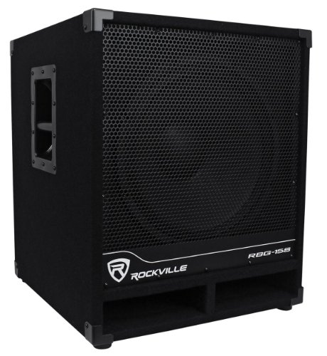 Rockville RBG15S 1600w Active Powered PA Subwoofer w/DSP + Limiter Pro/DJ, 15 inch, Black