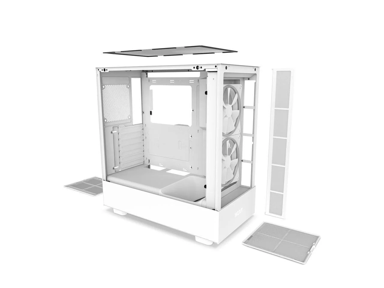 NZXT H5 Elite - All White CC-H51EW-01 White SGCC Steel, Tempered Glass ATX, Micro-ATX, mini-ITX Computer Cases